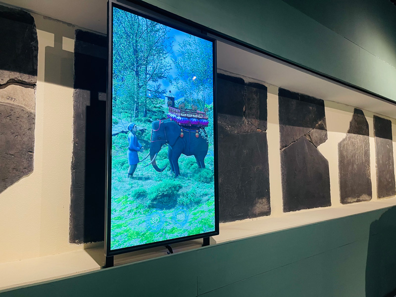 青州市博物馆北齐线刻画像活化互动展示墙