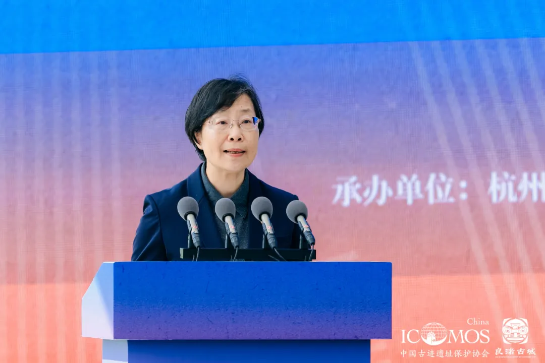 朱海闵致辞，古迹遗址保护