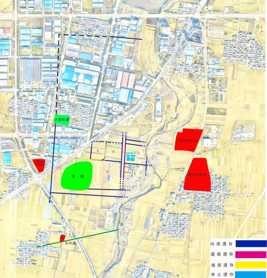 智慧考古,智慧博物馆,八里桥遗址总平面图 智慧考古,智慧博物馆,八里桥遗址总平面图